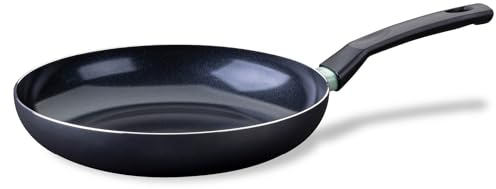 Fackelmann 688131 Poêle tous feux 28 cm sans PFAS, ustensile de cuisson, sans PFAS, antiadhésive, poêle tous feux, compatible induction, Aluminium, Noir, Vert, 28 cm