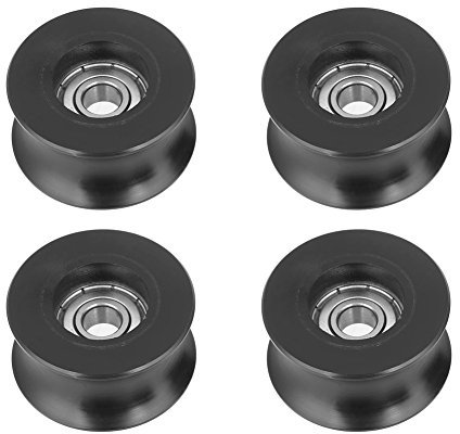 4pcs Riemenscheibe U-Typ, Sonstige Lager Kugellager U-Nut-Rollen-Rollenführungsrad für u-Nut-Riemenscheibe 0840UU 8x40x20.7mm