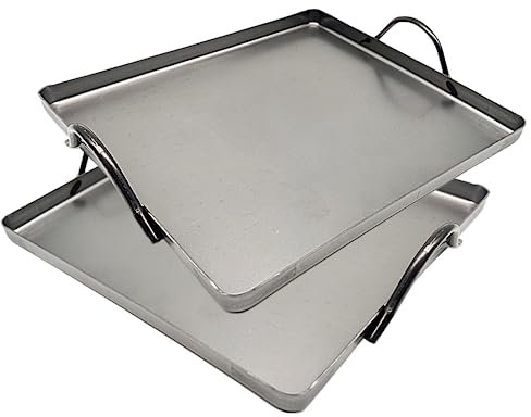 DOJA Barcelona | Teglia Forno Ferro | Teglie da Forno Rettangolare 26 x 30 | Leccarda Forno Universale | Teglia da Forno e Barbecue | Teglia per Pizza - Teglia Focaccia - Teglia Dolci | Media