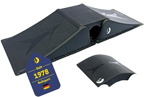 BEST SPORTING Rampen-Set für Skateboard/BMX-Rad/Skater & RC Cars I 3-teilige Skater Rampe inkl. rundem Mittelstück I stabile Skateboard Rampe I hochwertige Scooter Rampe