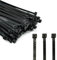 ERKO Cable Ties Black 200 x 2,5 mm Small 100 Pieces UV Resistant Chemical Resistant 18lbs Tensile Strength, Professional Zip Tie Wraps