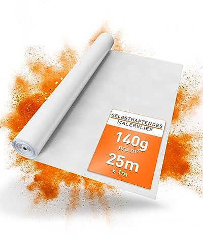 easyliner® selbsthaftendes Malervlies Malerabdeckvlies premium Qualität Schutzvlies Abdeckvlies, Gewicht: 160 g/m² | Der perfekte Oberflächenschutz für Bodenbeläge (25 m² Rolle)