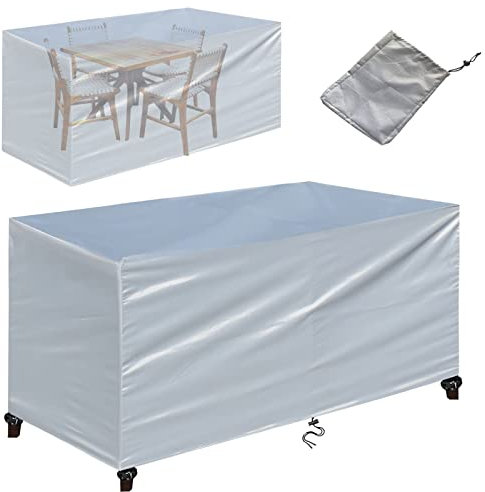 XRXDSY Abdeckung für Gartenmöbel,Abdeckplane Schutzhülle Abdeckhaube für Gartenmöbel,Wasserdicht,Winddicht, UV-beständig 420D Oxford Möbelbezug Gartentischabdeckung