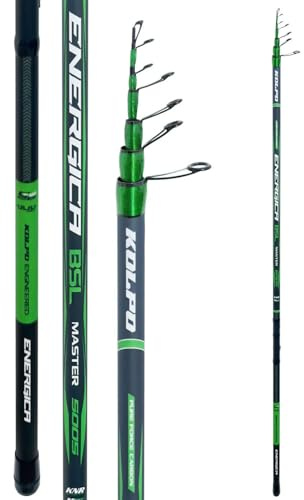 Kolpo Energica Canna da Pesca Bolognese in Carbonio 4 mt telesopica