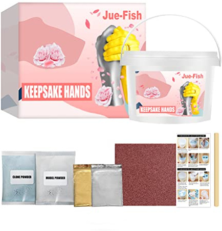 DKaony Kit de moldeo 3D Huella de manos y pies Bebe Niños, Kit de moldeo a mano de yeso, molde de mano, talla de recuerdo para parejas, cumpleaños, boda,