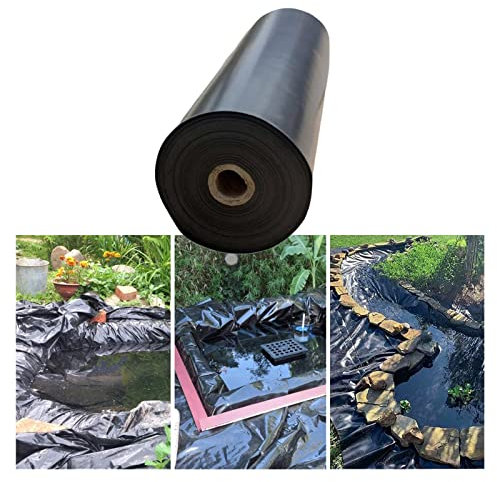 Teichfolie Bachlauf für Teich HDPE Schwarz, Strapazierfähig, Undurchlässig und Langlebig für Den BAU Von Wasserschutzprojekten, Künstlichen Seen, Zisternen (Color : Black, Size : 9x9m)