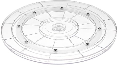 Kepfire Drehteller 25cm Durchmesser für Zuhause Verwenden | 360 ° drehbar, rutschfeste Unterseite, für mehrere Anwendungen, für Küche, Speisekammer, Gewürzregale, Schrank