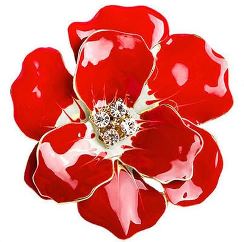 GFM® Broche fleur de coquelicot pour le jour du Souvenir (BRCH-PPY), Small, Métal