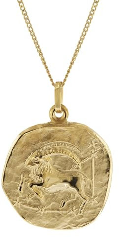 trendor Steinbock Sternzeichen Ø 20 mm mit 333/8K Herren-Goldkette 41960-01-60 60 cm