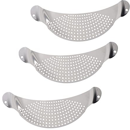 OKUMEYR Colino Scolapiatti in Acciaio Resistente 3 Pezzi Per Pentole e Padelle, Filtro in Acciaio Antiruggine Maniglie Ergonomiche, Scolapasta Robusto e Leggero Per Scolare Pasta e Riso in Cucina