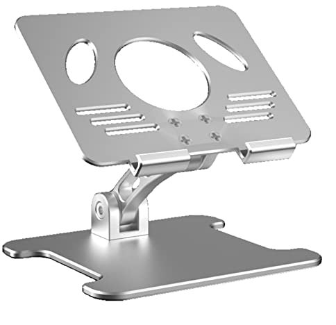 Support Tablette Stand de tablette de bureau en aluminium, support de téléphone réglable de hauteur / angle de double axe, support de dessin de tablette pliable, support tous les 4-13 Téléphones et t