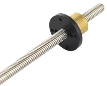 Vite a ricircolo di sfere con dado Vite T12 Lunghezza 1200mm Passo 2mm 3mm 4mm 8mm 10mm 12mm 14mm 20mm Vite trapezoidale con dado in ottone(Size:Pitch 2mm lead 12mm)