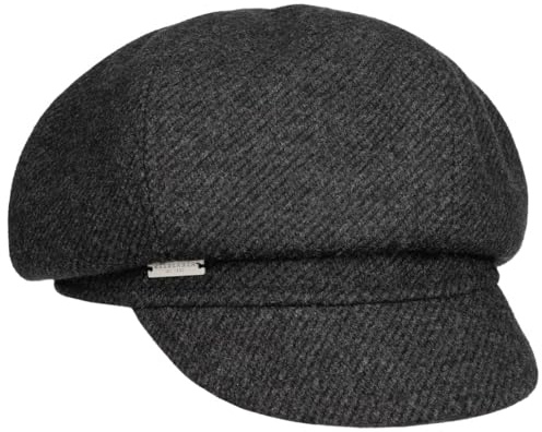 Seeberger Daventa Ballonmütze Schirmmütze Schildmütze Newsboy-Mütze Baker-Boy-Mütze Damencap Damen - mit Schirm Herbst Sommer Frühjahr Winter Frühling-Sommer Herbst-Winter - One Size anthrazit
