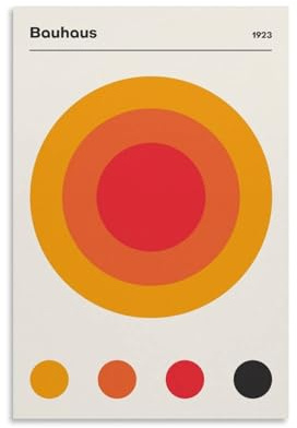 Bauhaus-Druck-Design, kreisförmige geometrische Form, Ausstellungsposter, Poster, Kunstdruck, Wandfoto, Malerei, Poster, hängendes Bild, Familiendekoration, 20 x 30 cm
