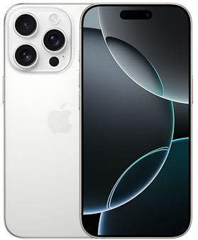 Apple iPhone 16 Pro de 256 GB: Smartphone 5G con Control de Cámara, grabación en 4K a 120 f/s con Dolby Vision y un Gran Salto en autonomía. Compatible con los AirPods; Titanio Blanco