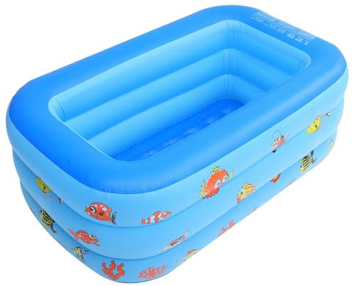 DRESSOOS Aufblasbare Wanne Für Kleinkinder Robustes PVC-Becken Als Schwimmbad Oder Badewanne Für Outdoor-planschspiele Oder Innenbereich Kinderfreundliches Design