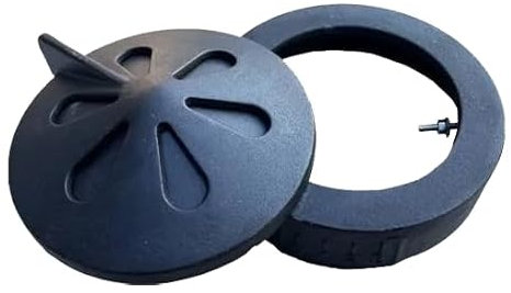 Kamado Bono - Top Vent Completo, Camino in Ghisa con Apertura per Barbecue, Accessorio per BBQ, Compatibile con Dispositivi Kamado Bono Medi e Grandi