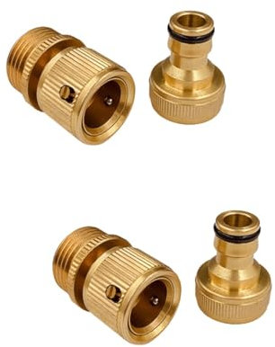 POPETPOP 2 Ensembles D'Irrigation Raccord Rapide Joints De Tuyau D'Arrosage Coupleur d'eau De Jardin Connecteur De Robinet De Jardin Raccords De Tuyau Kit De Système D'Irrigation De Jardin