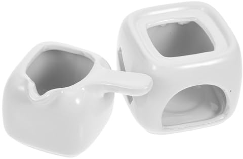 MOTHNUR Pentola Per Sciogliere Cioccolato in Ceramica Tazza Calda Multifunzionale Scaldavivande Piccolo Per Fonduta Adatto Burro e Panna
