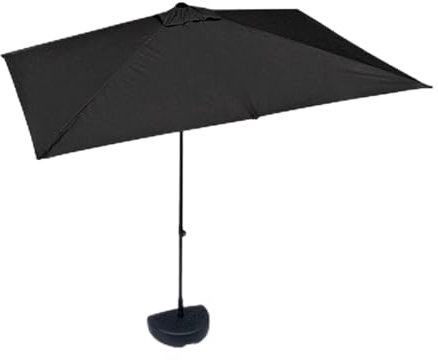 HXYhydrypd Ombrellone da Giardino con Base Inclusa, Altezza Regolabile e Design Impermeabile, Ombrellone da Esterno per Balcone, Cortile(Black)