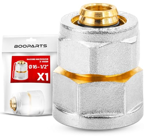 BOOPARTS – Conexión multicapa 16-1/2 (15-21) a rosca – Manga hembra multicapa – accesorio de fontanería para tubo multicapa 16