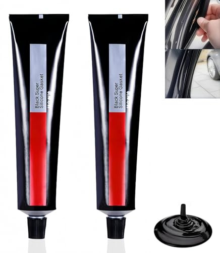 2PCS Bl/ack Sil/icone Sea/lant,Super Glue All Purpose,Strong Adhesive for Cars Windscreens,Waterproof Craft Glue,Waterproof Adhesive for Bathrooms,Flexible & Durable for Long-Lasting Repairs