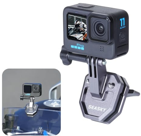 SEASKY M02 Action Camera Motorcycle Windshield Clamp Mount for Gopro 13/12