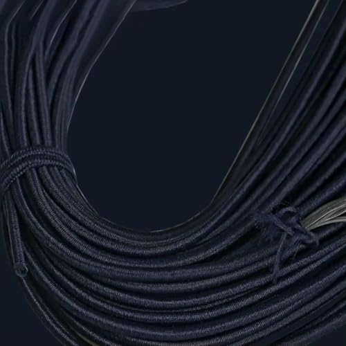 Elásticos redondos de 5 metros (1 mm, 2 mm y 3 mm), cuerda elástica, banda de goma, cordón, cordones, accesorios de costura, 2 mm, azul marino, 5 metros