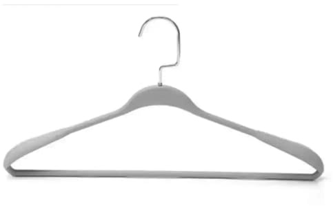 Grucce per abiti Gruccia floccata 8 pezzi for organizer da scaffale, gancio antiscivolo for abiti, senza traccia, espositore for(Grey 8PCS)