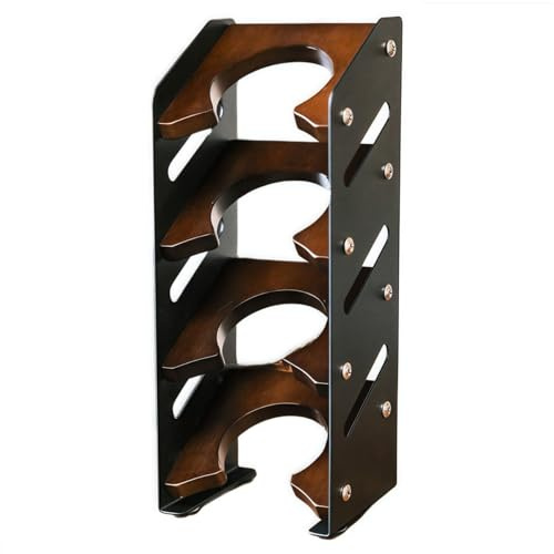 Kivivaka Porta filtro per caffè a 4 scomparti, per cestino da caffè da 51 mm-58 mm, in acciaio al carbonio e legno di noce, nero