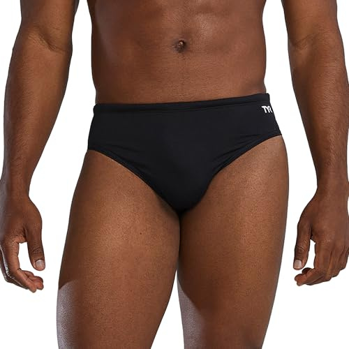 TYR Men's Durafast Elite Solid Racer Swim Suit (Black, 32)