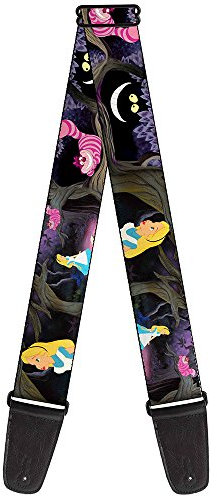 buckle-down Gitarrengurt 34-60 Alice & the Cheshire Cat Scenes