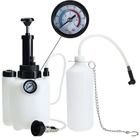 FreeTec Universal Bremsenentlüftungsgerät 3L Manueller Bremsenentlüfter Bremsen Entlüftung mit E20 Adapter