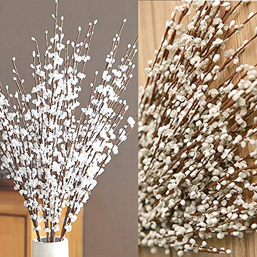 Wootkey 5pcs 29.5 Faux Jasmine Artificial Flowers Tall White Floral Branches Stem for Home Wedding Vase Filler Party DIY Decoration