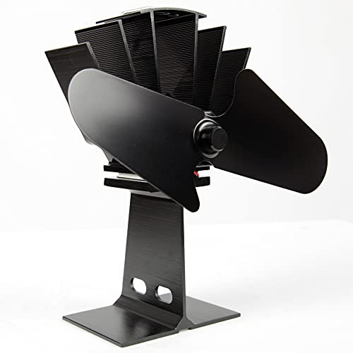 Ofenventilator Ohne Strom Ofen Fan, Schneller Automatikstart ab 50°C - wärmebetriebener Ventilator für Holz/Brennholz - Kamin