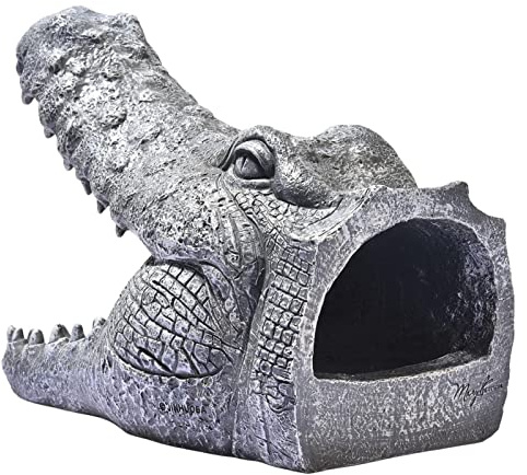 Krokodil-Fallrohr-Statue, dekorativ, Harz, Dachrinne, Outdoor-Statuen, vollfarbig, Regenfallauslauf Verlängerung, geeignet für 11 x 6,6 c , Fallrohr, Outdoor-Gartendekoration