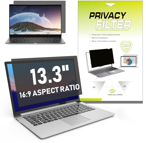 LAMA Universal-Laptop-Sichtschutzfilter für 13,3 Zoll Laptops, Anti-Blaulicht/Blendung/UV-Sichtschutz (B x H: 294 x 166 mm), mit Augenschutz (16:9)