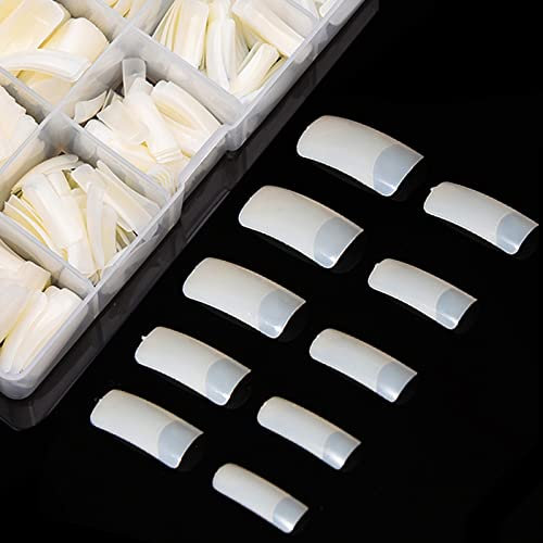 500 Stück Classic Falsche Nägel, 10 Größen Acryl Nägel Tips Künstliche Fingernägel mit Box Fake Nail Tips für Damen