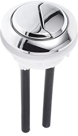 Botón de Descarga del Inodoro de Doble Pulsador para Tanque Abs | Varilla Extralarga, Diámetro de Orificio 4,8 a 5,7cm, Uso Familiar y Hotelero, Color Plata Color Aleatorio