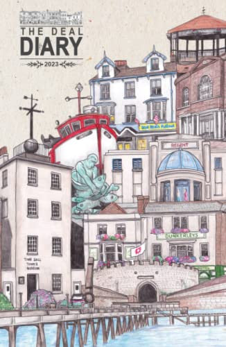 2023 Deal Town Diary: Hard cover week on two pages diary + year planner with attractive illustrated cover
