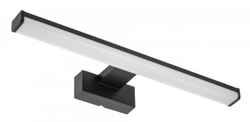 GTV lighting - Wandleuchte KATANI - Wandlampe LED - Wandlampen Innen - Wandleuchten Wandbeleuchtung - 600mm, 12W, AC220-240V, 50/60Hz, neutral weiß 4000K, IP44, RA >80, 960lm, Schwarz
