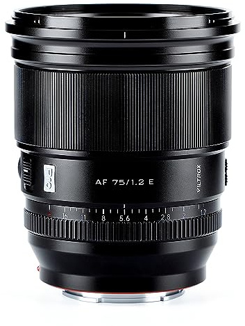 VILTROX Pro 75 mm f/1.2 E per Sony e-Mount, 75 mm f1.2 Auto Focus Prime Lens per Sony E Mount Mirrorless a7 a6700 a6500