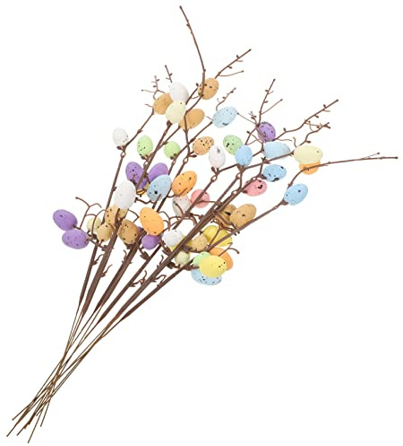 GRIRIW 10 Rami Di Uova Pasquali Artificiali 15.75In Decorazione Pasquale Per Composizioni Floreali E Addobbi Feste