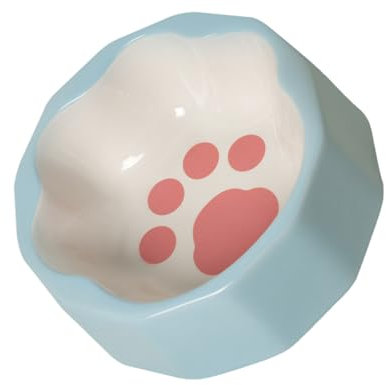 Yardwe Tilted Dog Bowl Ceramic Pet Bowls Raised Pet Food Container Chic Cat Dishes