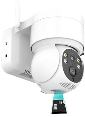 Caméras pour la sécurité à domicile Caméra solaire PTZ 1080p caméra de sécurité solaire sans fil CCTV batterie extérieure caméra IP PTZ Rechargeable avec panneau solaire avec détection de mouvement (
