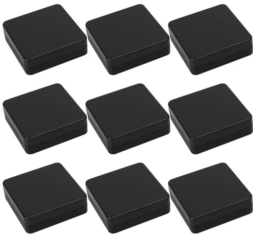 9 Piezas Caja de Derivación, Caja de Conexiones Electricas Impermeable, ABS Caja Estanca Exterior Electrica Montada en Ssuperficie, Negro/62x62x20 mm