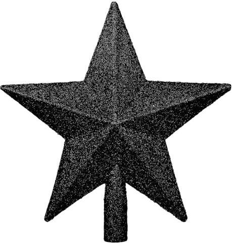 Suloli Christmas Tree Topper - Black Star Decoration