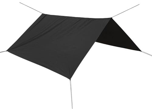 Badger Outdoor X-Rain Tarp Black 3m x 3m, Zeltplane, Ultraleicht, Sonnensegel Strand, Zeltunterlage, Camping Tarp, Regenplane Wasserdicht Outdoor, Zeltplane Wasserdicht