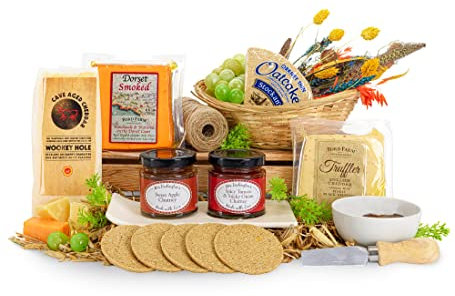 Christmas Artisan Cheese Hamper – Gourmet Cheese & Biscuit Gift Set - Perfect Treat for Hampers Lovers & Special Occasions