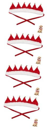 BESPORTBLE 4stücke Hundehalsband Mit Weihnachtsglocken Verstellbares Pet Für Hunde Und Festliches Weihnachtsaccessoire Für Haustierfeiern Und Fotoshootings